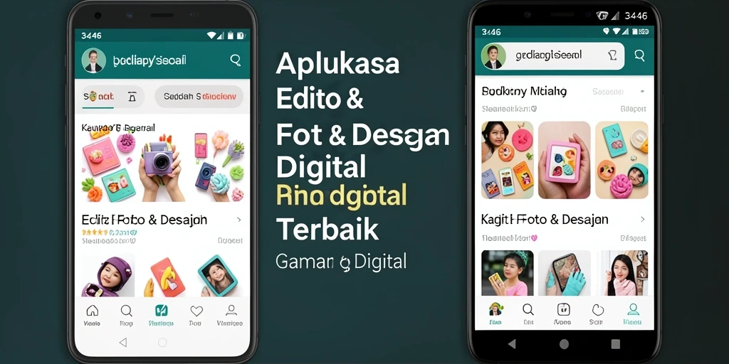 Antarmuka aplikasi Gambar Digital 3446 dengan fitur lengkap.