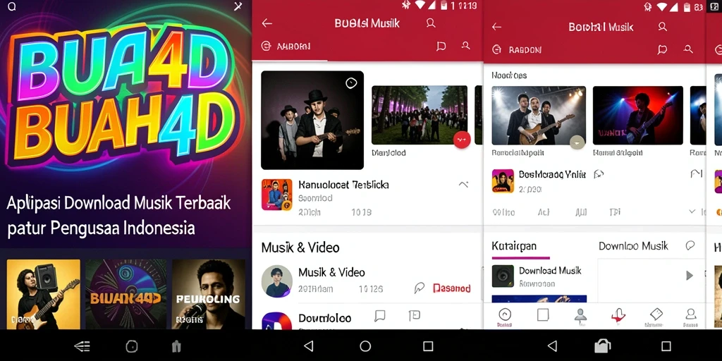 Antarmuka BUAH4D menampilkan fitur Download Musik yang intuitif.