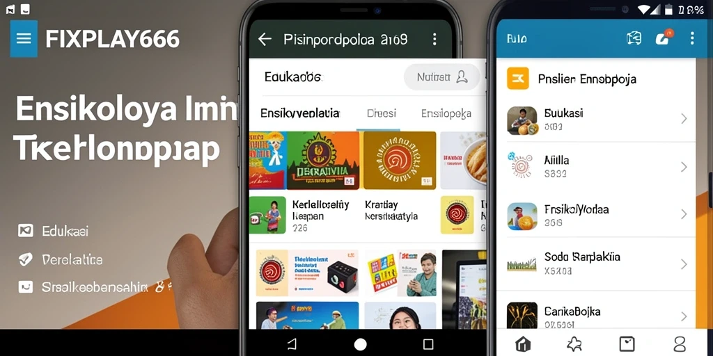 Antarmuka aplikasi FIXPLAY666 yang menarik dan informatif.