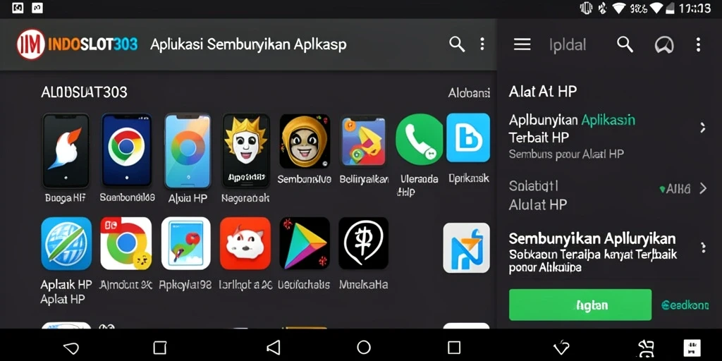 Antarmuka pengguna INDOSLOT303 yang intuitif dan sederhana untuk menyembunyikan aplikasi.
