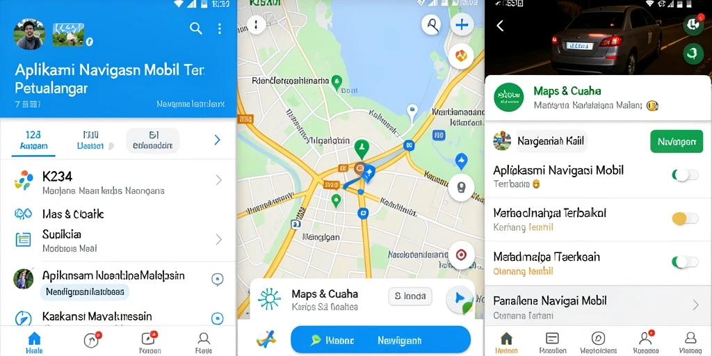 Antarmuka K234 dengan fitur navigasi mobil yang interaktif.