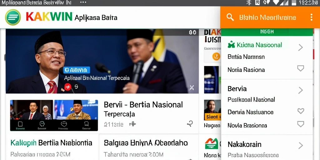 Antarmuka KAKWIN yang menarik untuk berita nasional.