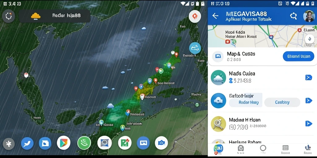 Antarmuka MEGAVISA88 menampilkan radar hujan yang interaktif dan informatif.