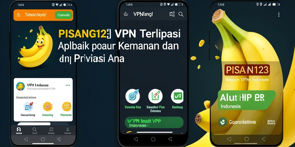 Tampilan utama PISANG123 yang intuitif dan bersih untuk akses VPN.